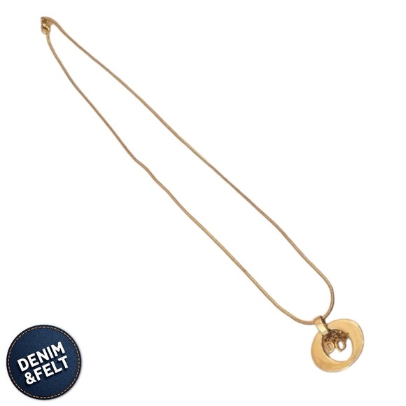 Christian Dior Vintage Gold Plated 2 Way Charm Logo Pendant Necklace |PRELOVED 💜 - Picture 12 of 16